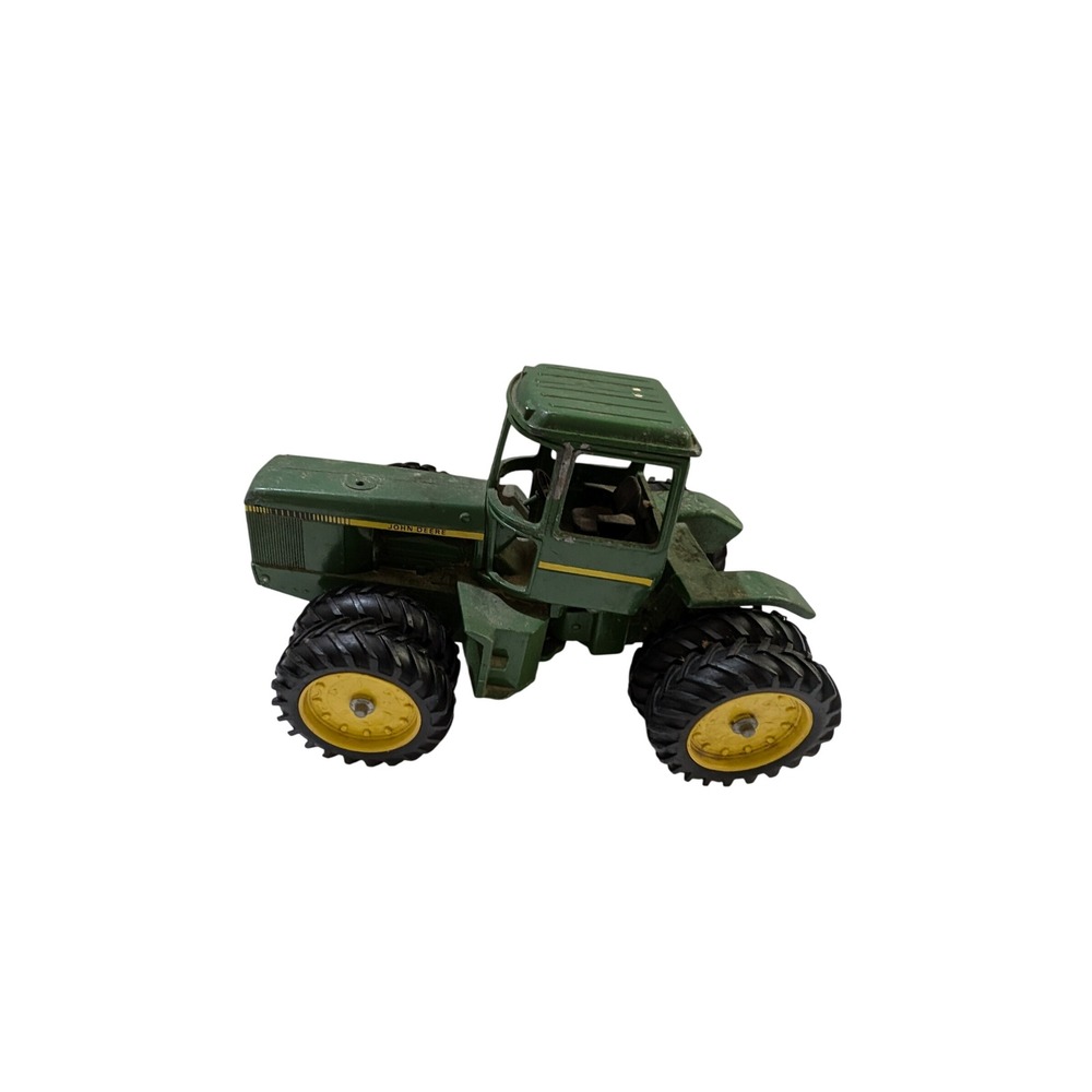 Vintage Ertl John Deere 7520 4WD Tractor 1/16 Duals 1 Hole Hood Green Toy